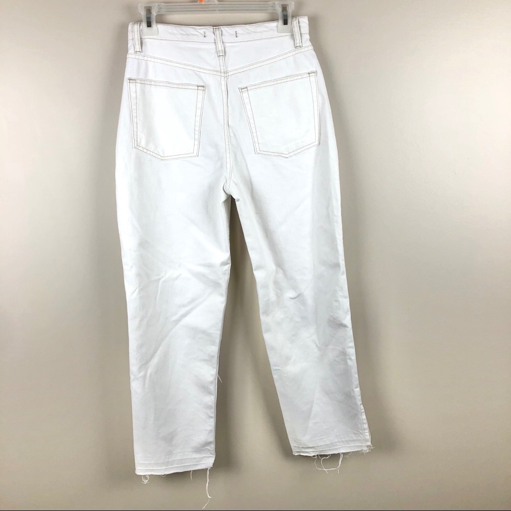FREE PEOPLE Distressed White Boyfriend Ankle Jeans - Picture 5 of 5